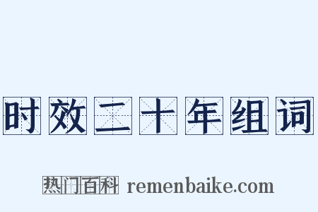 时效二十年组词是什么意思的图片